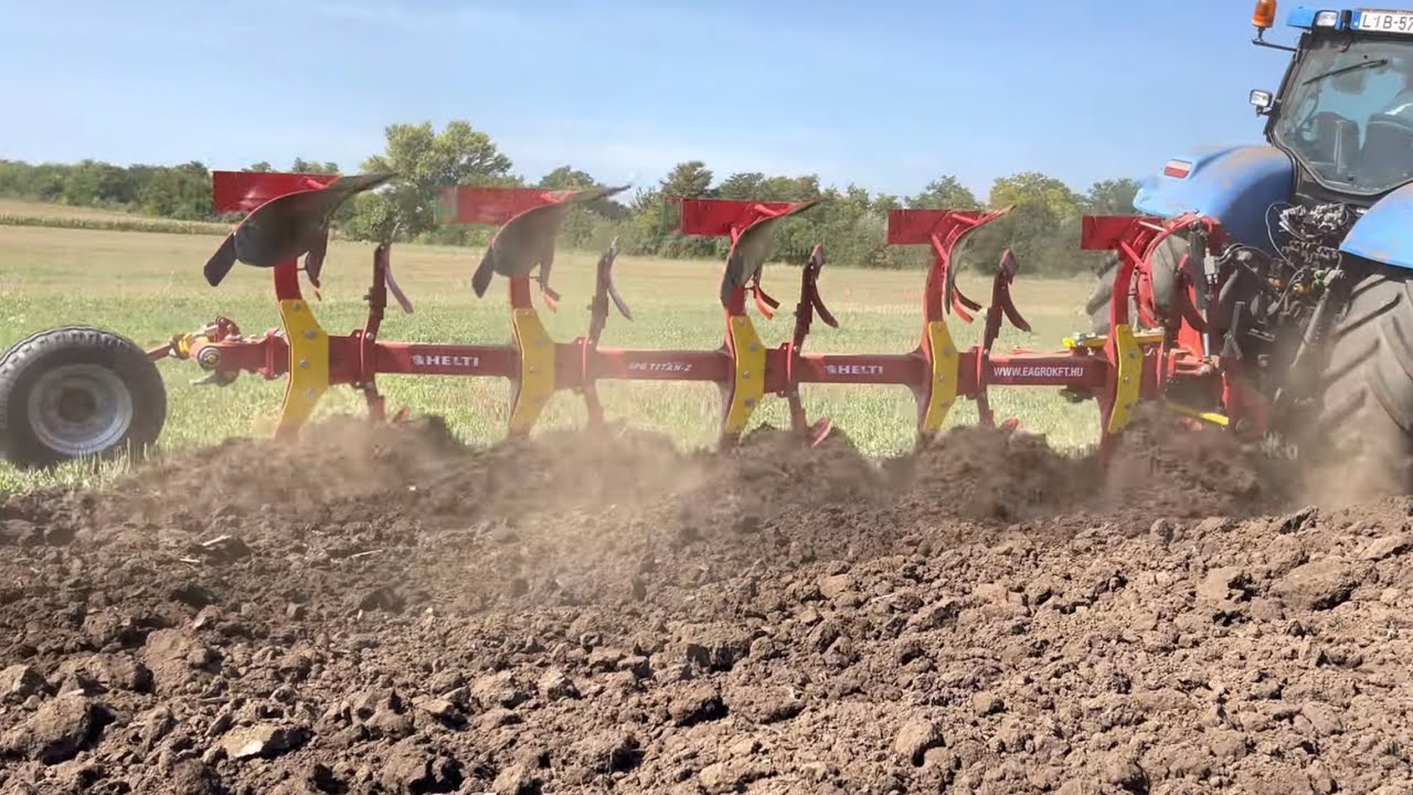 Helti SPB TITAN Z  váltvaforgató eke beüzemelés szántás kápolnásnyék NewHolland 7060 EAgro kft