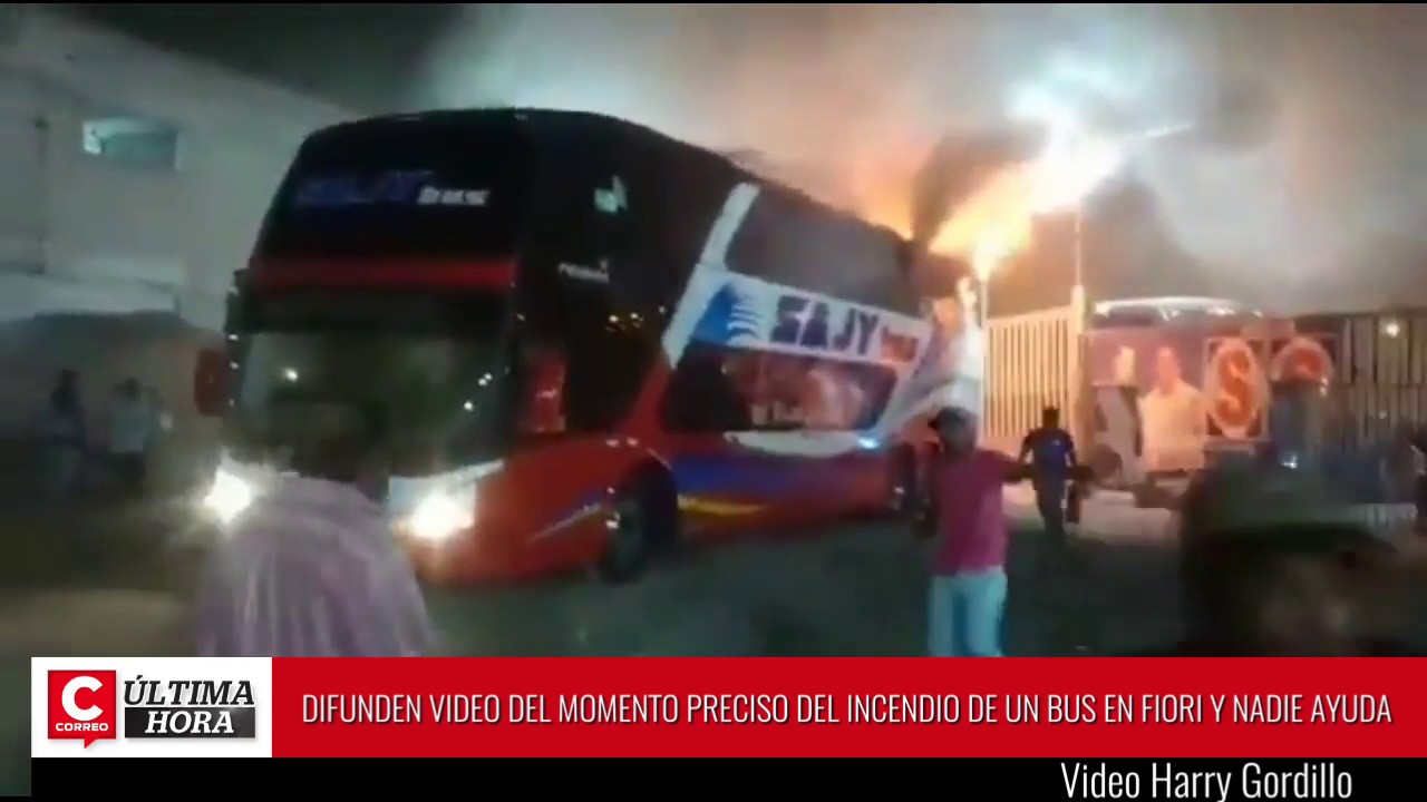 Incendio en Fiori: Video del incendio de un bus revela que nadie ayudó en rescate