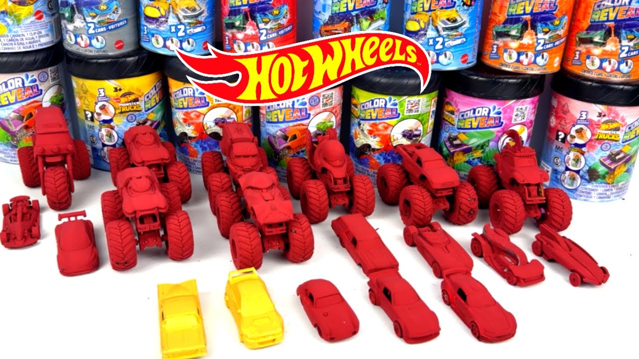 8X🤯 Hot Wheel Monster Truck Color Reveal++2 Treasure Hunts+ 9 Hot Wheels:??