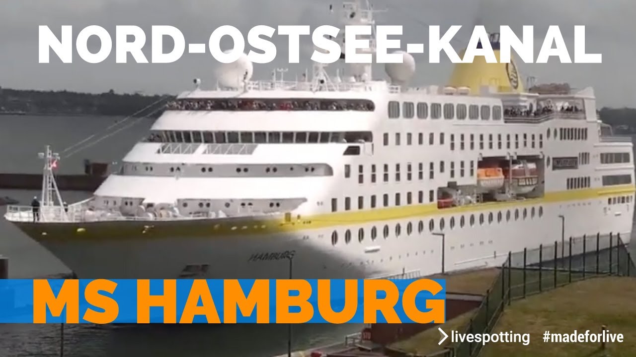 Die majestätische MS Hamburg in der Schleuse Kiel Holtenau am Nord-Ostsee-Kanal | 16. Mai 2023