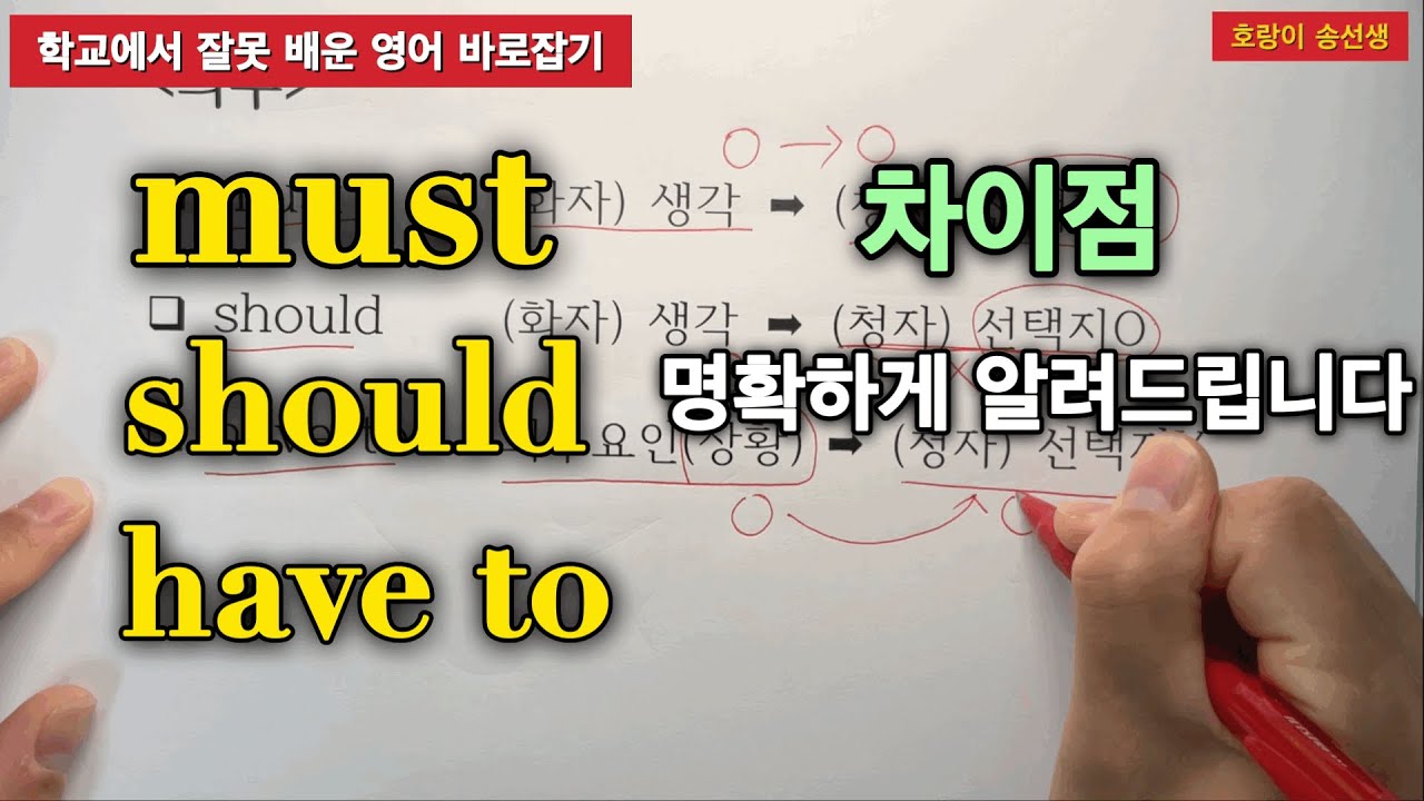 must / should / have to - 무슨 차이인지 정확하게 알려드립니다