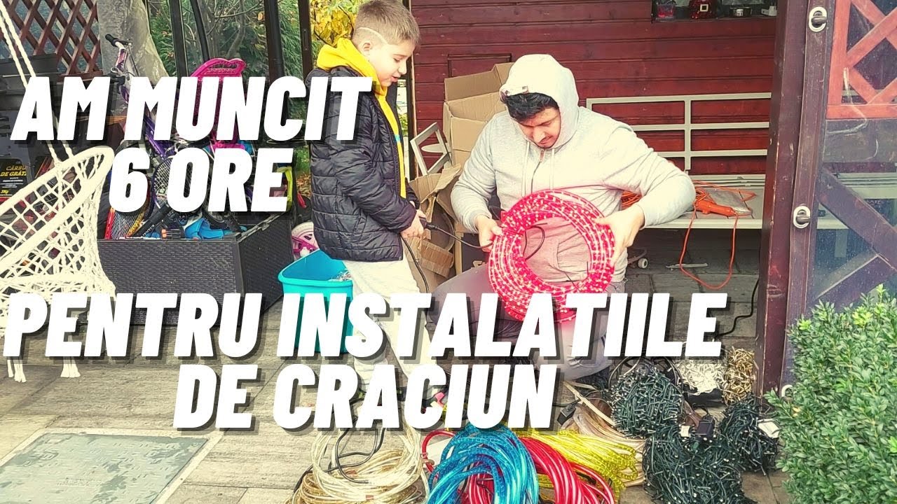 Instalatii de Craciun. Am montat instalatiile luminoase exterioare pentru Craciun!