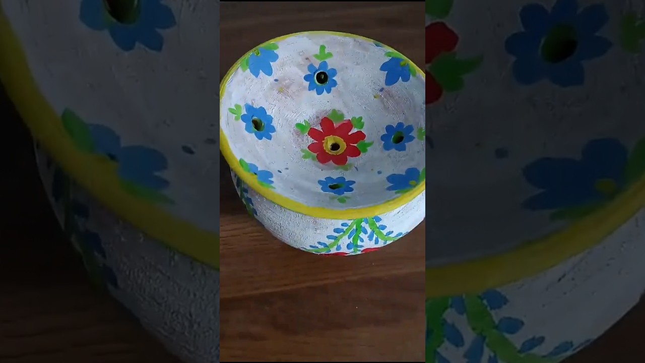 Turning a Simple Pot into Beautiful Art ✨|#shorts #art #myart @My Art Gallery Hub