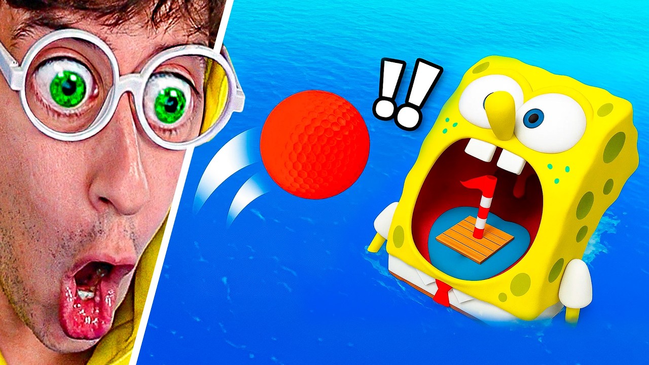 HOYO TROLL de BOB ESPONJA 🤡💧⛳! (mapa hacker) - GOLF IT