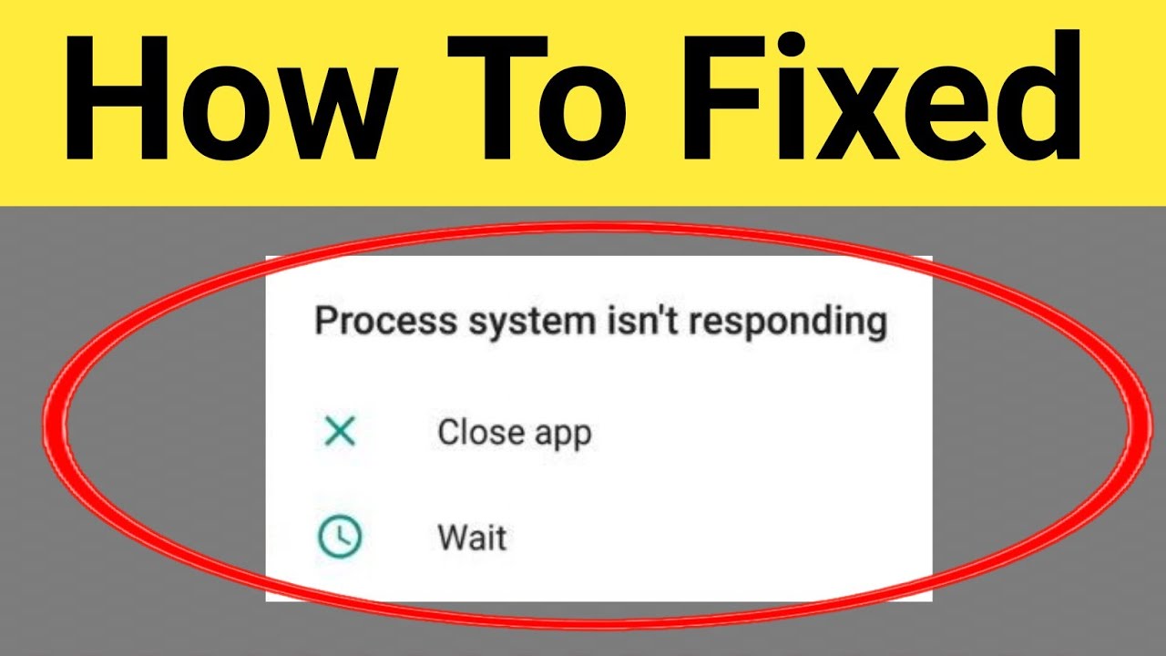 How To Fix Process System Isn't Responding Close App & Wait Problem 2026