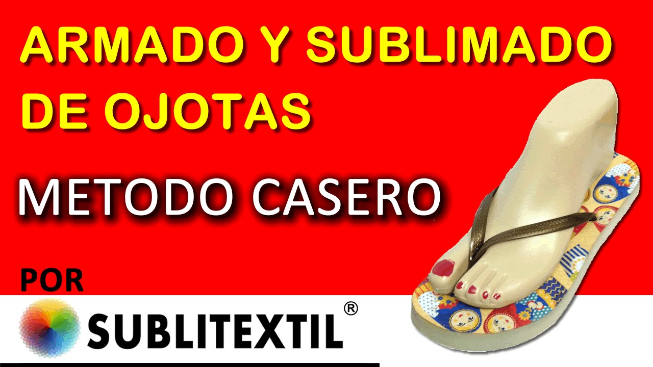 ojotas para sublimar - metodo casero de armado. Estampado por sublimacion