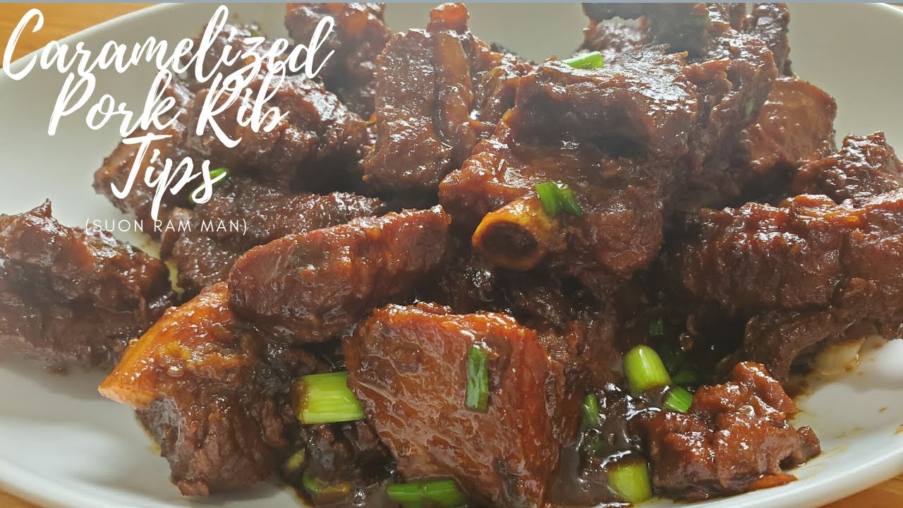 Caramelized Pork Rib Tips (Sườn Ram Mặn) Quick Recipe Video