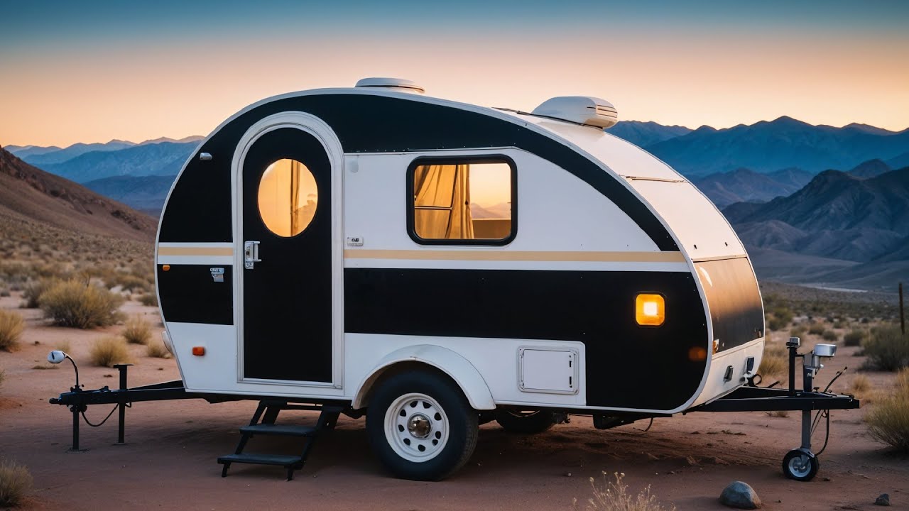 MICRO MAX TEARDROP CAMPER ИМЕЕТ ПРОСТОРНУЮ ПЛАНИРОВКУ И БАРБЕКЮ НА БОЛТАХ