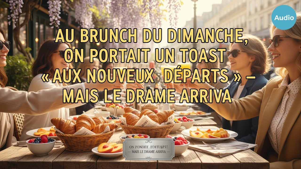 AU BRUNCH DU DIMANCHE, ILS ONT LEVÉ LEURS VERR ES À « DE NOUVEAUX DÉPARTS »—MAIS LE DRAME EST ARRIVÉ