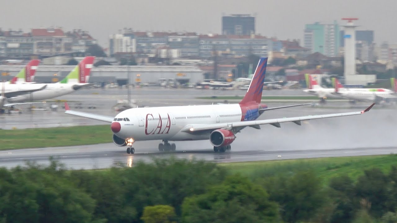Airbus A330-300 CAA Livery Operated by Hi Fly at Lisbon Airport