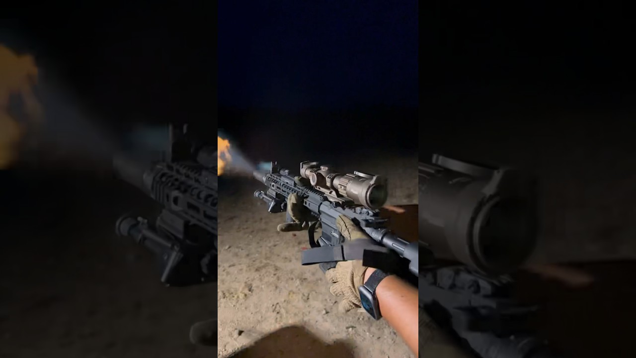 Bump firing some guns for bumpfire Friday #223 #rifle #gun #ar15 #viral #shooting #shorts