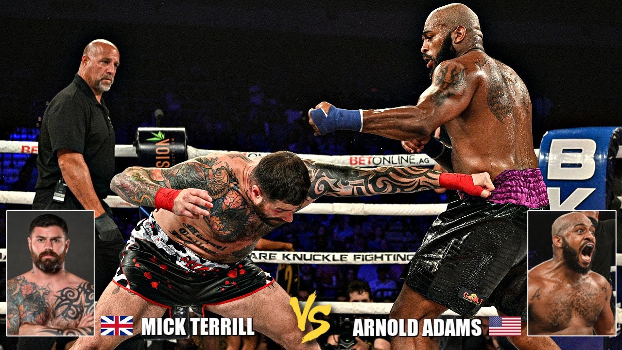 USA vs. UK Heavyweight Bare Knuckle Fight! Adams vs. Terrill | BKFC 19