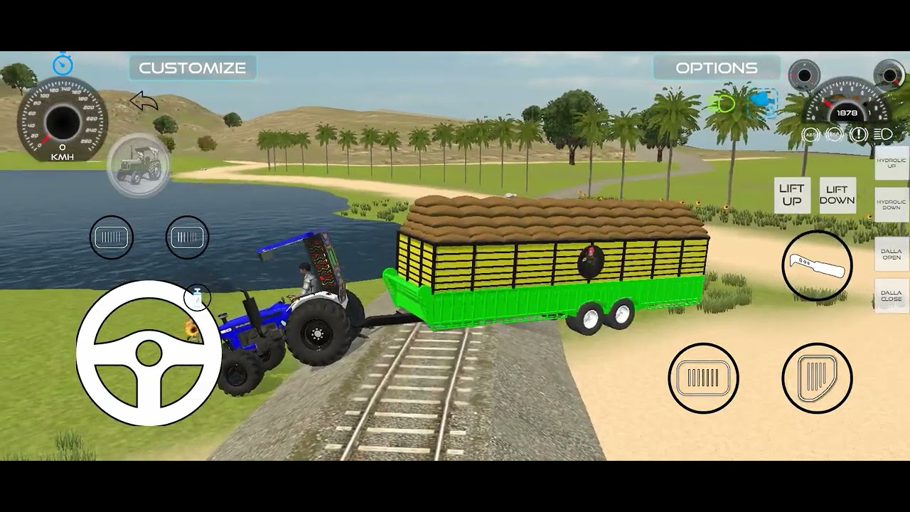 Tochan king 👑 video stunts Swaraj ♥️😱👑✅#game #automobile #indiantractor3d #tractor #gaming 