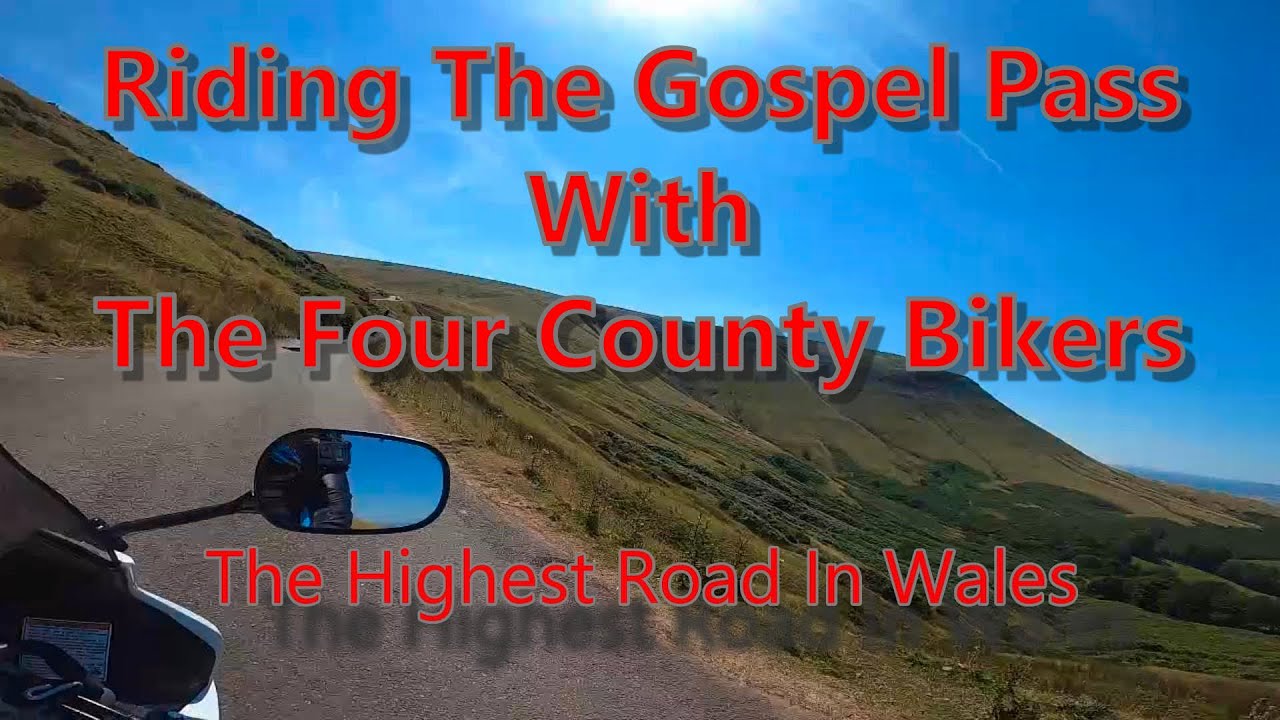 The Highest Road In Wales, With The Four County Bikers