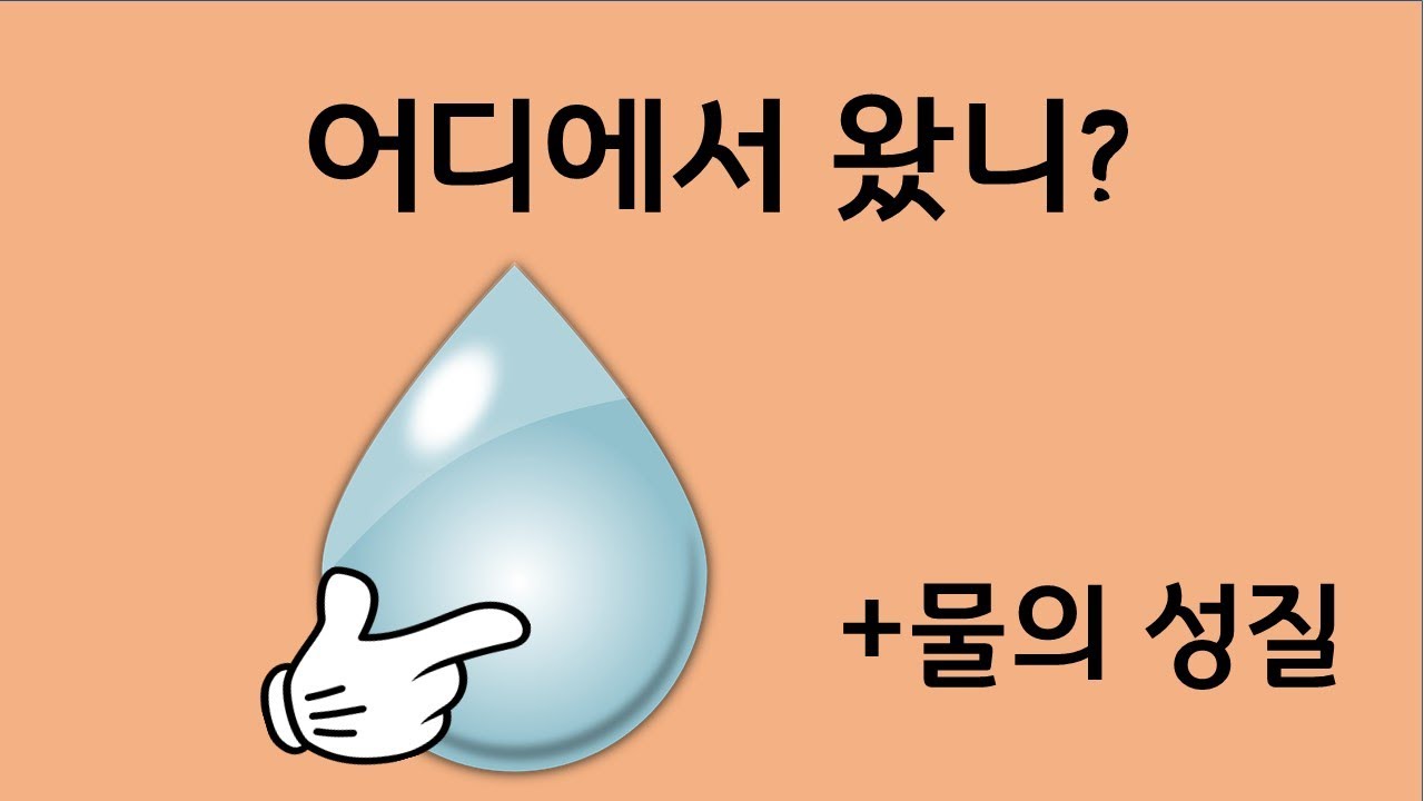 어디에서 왔니?   -물의 성질  Where did you come from? -properties of water