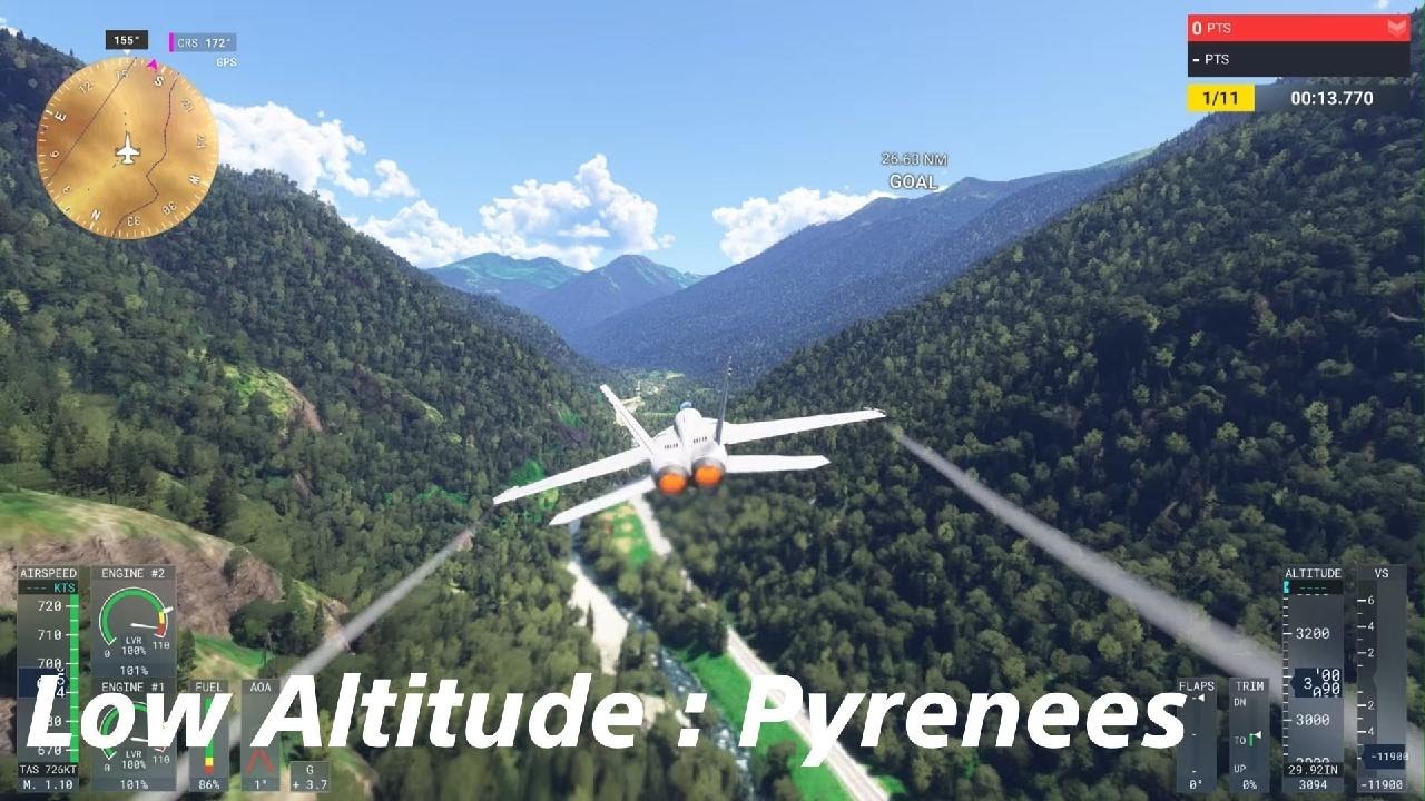 Microsoft Flight Simulator 2024 - Low Altitude Challenge : Pyrenees