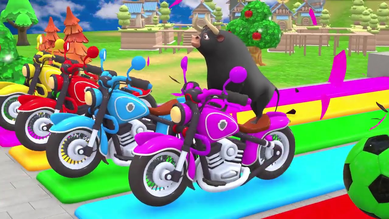 Zoo Animal Slide Challenge 3D Cow Gorilla