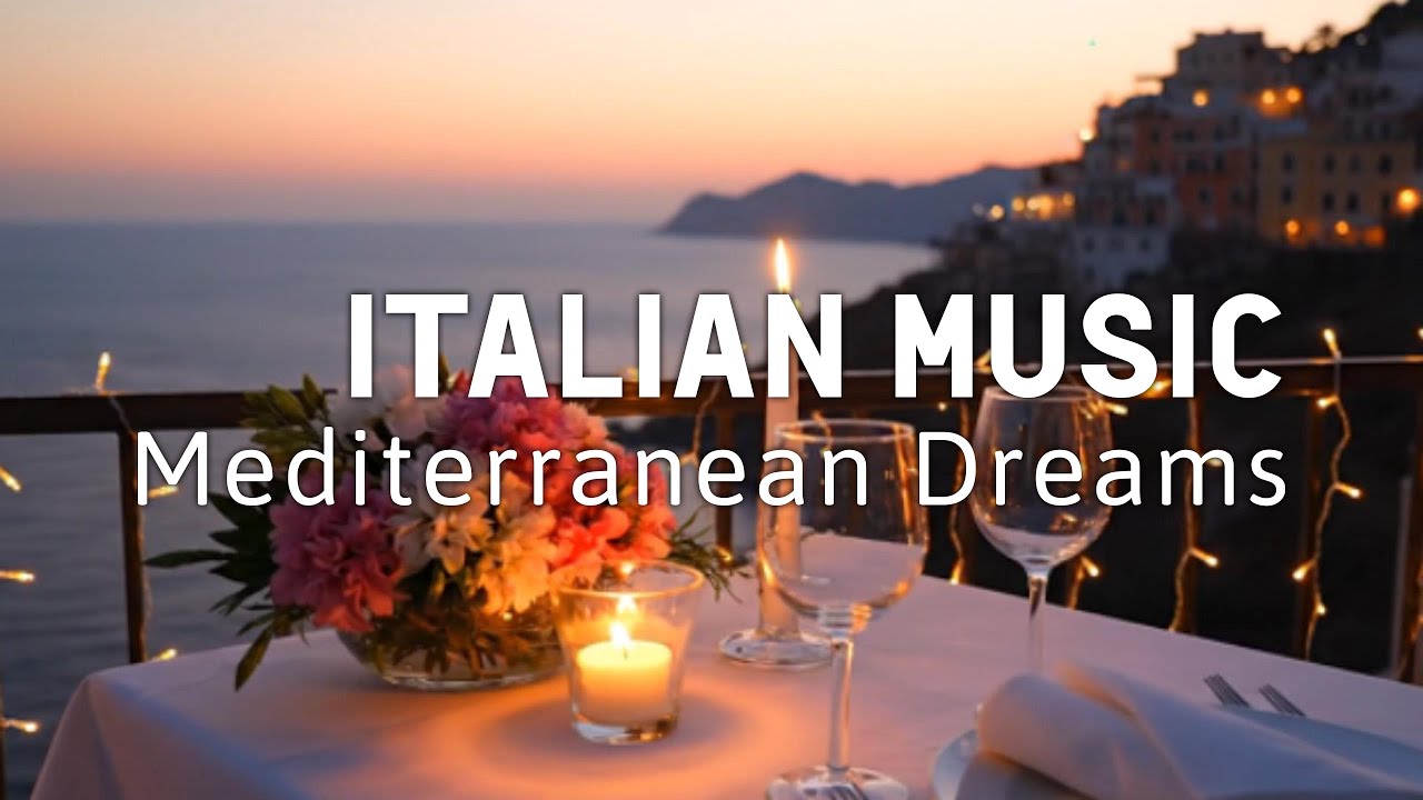 🎶 Italian Vibes & Mediterranean Music 🎶 2+ Hours Seaside Caf&eacute;s Boats & Lake Como Views 4k