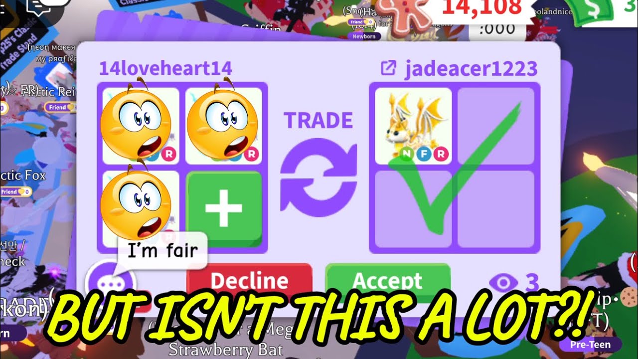 OMG 😱 THEY SAID THIS IS FAIR FOR NEON FAIRY BAT DRAGON 😩 BUT I FEEL LOSE?! 🤔 Adopt Me - Roblox