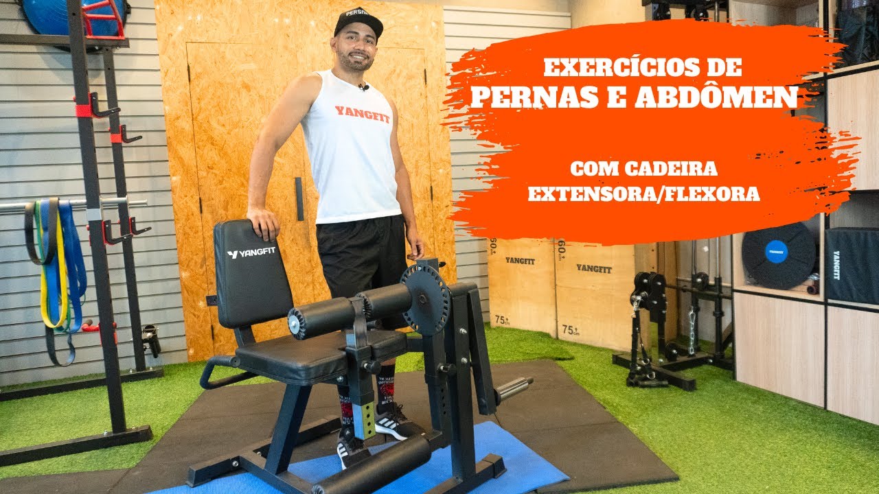Exercicios Para Pernas e Abdômen na Cadeira Extensora E Flexora | Treino COMPLETO