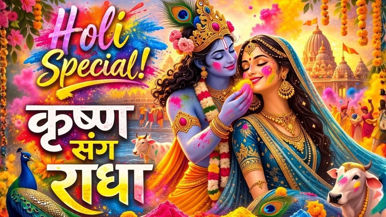 हरे कृष्ण हरे राम | Vrindavan Holi Mahotsav | Radha Krishna Holi Bhajan 2026