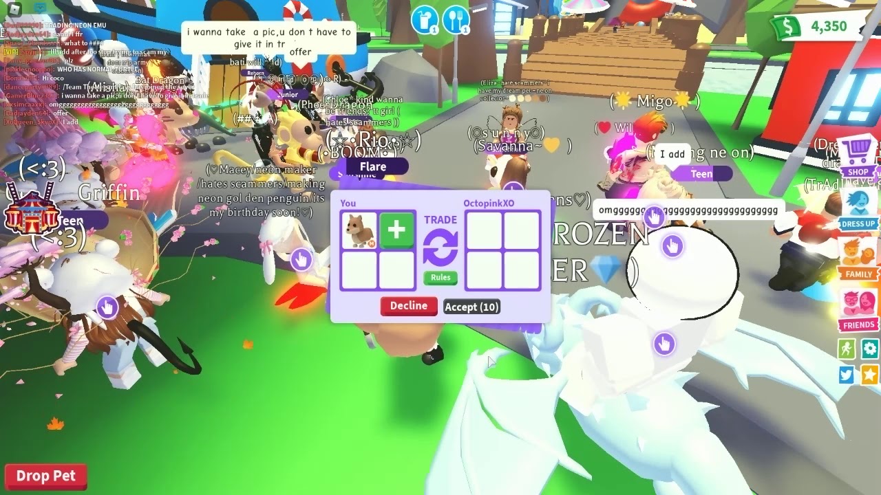 Делаю мега неон динго!неудачные трейды в Адопт ми Roblox!!!