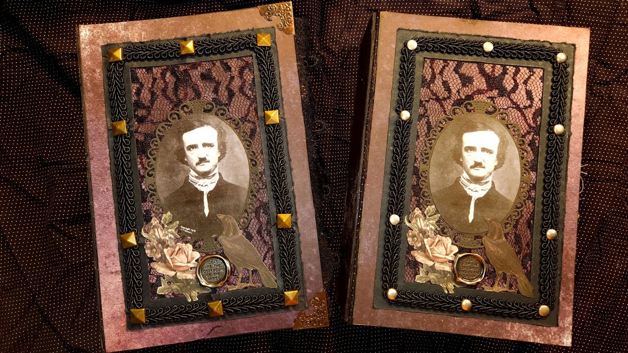 Gothic Edgar Allan Poe Journal #1 Flip Thru!  using a @myporchprints-junkjournals digital