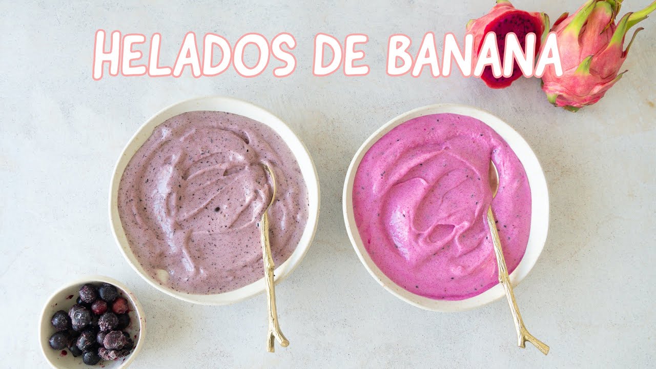 HELADO DE BANANA VEGANO SIN AZÚCAR - SOLO 2 INGREDIENTES - HELADO SALUDABLE