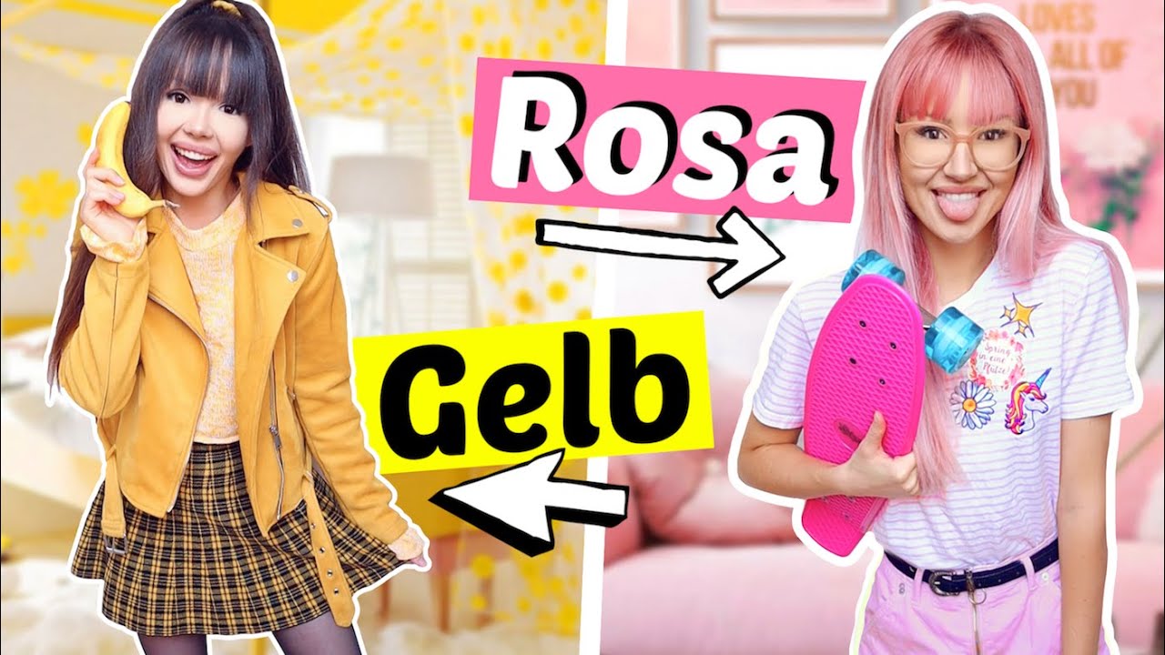 Nur EINE Farbe für 24 Stunden mit BFF 🌈 Shoppen, Essen, Challenge | ViktoriaSarina