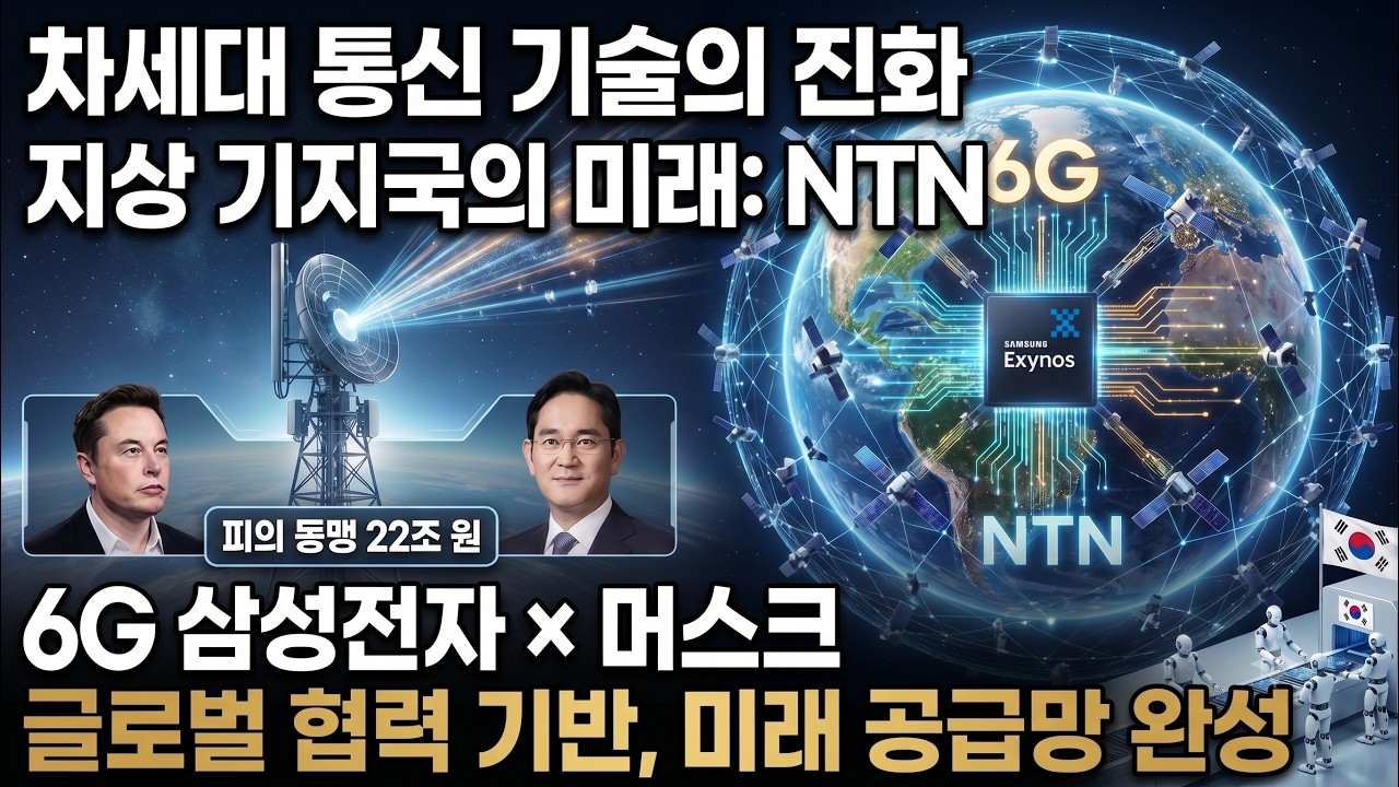 부자경제학ㅣ통신혁명:삼성전자 6G 위성통신!  ㅣ 일론 머스크가 테슬라 AI5 칩을 삼성에 맡긴 결정적 이유 (스타링크, NTN) ㅣ