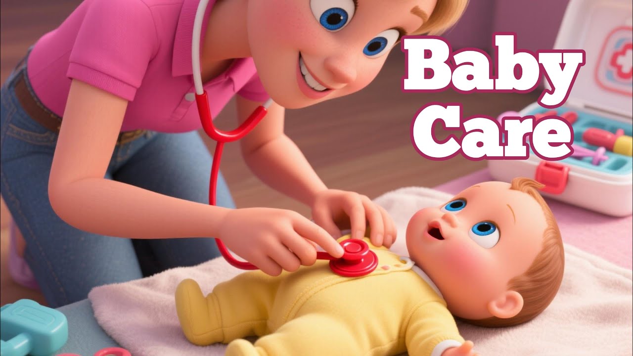 Baby Doll Care Routine : 🍼 Feeding, Bath, Doctor & Bedtime | Carton Doll Story