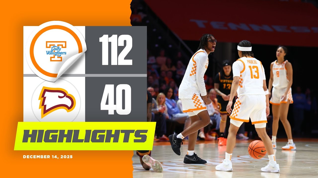 WBB | Highlights: Lady Vols 112, Winthrop 40 (12.14.25)