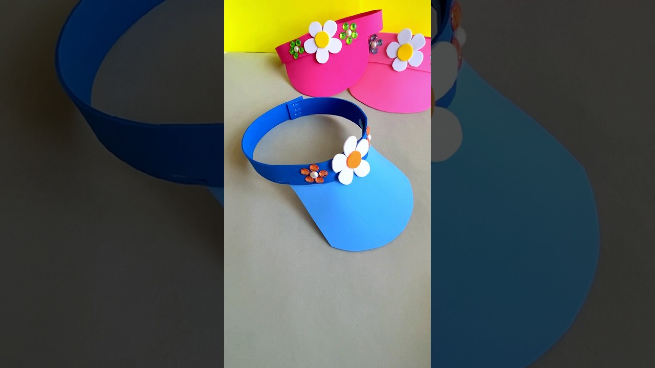 Summer cap #craft#activities#easycraft#viral#craftideas#kids#kidscraft#summercrafts#fyp