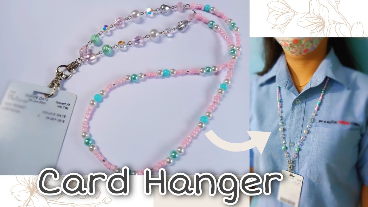 Beaded ID Card Hanger 2in1 | How to make Lanyard Neck Mask | Gantungan ID Card Swarovski