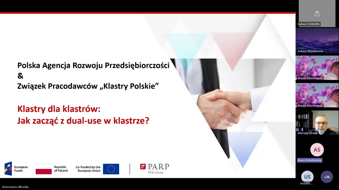 &bdquo;KLASTRY DLA KLASTR&Oacute;W&rdquo;: Jak zacząć z dual - use w klastrze?