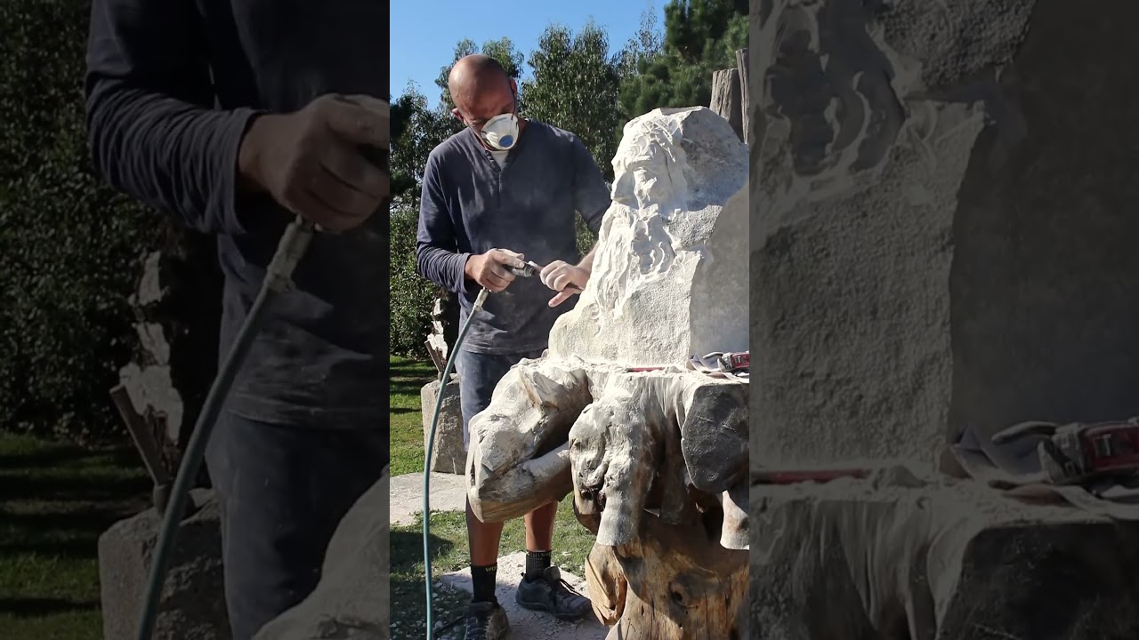 Creating a Stone Sculpture #sculpting #stonecarving #art #stoneart