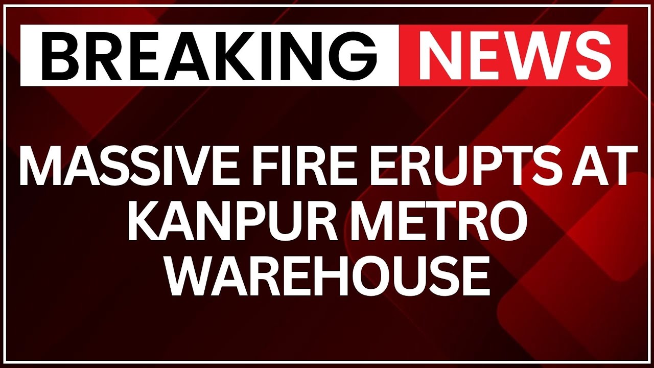 Massive Fire Erupts at Kanpur Metro Warehouse, Scrap Godown; Firefighters Rushed | NewsX