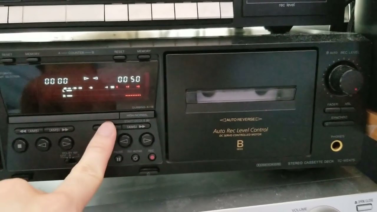 SONY TC-WE475 STEREO CASSETTE TAPE DECK PLAYER w/ AUTO REVERSE UP FOR SALE
