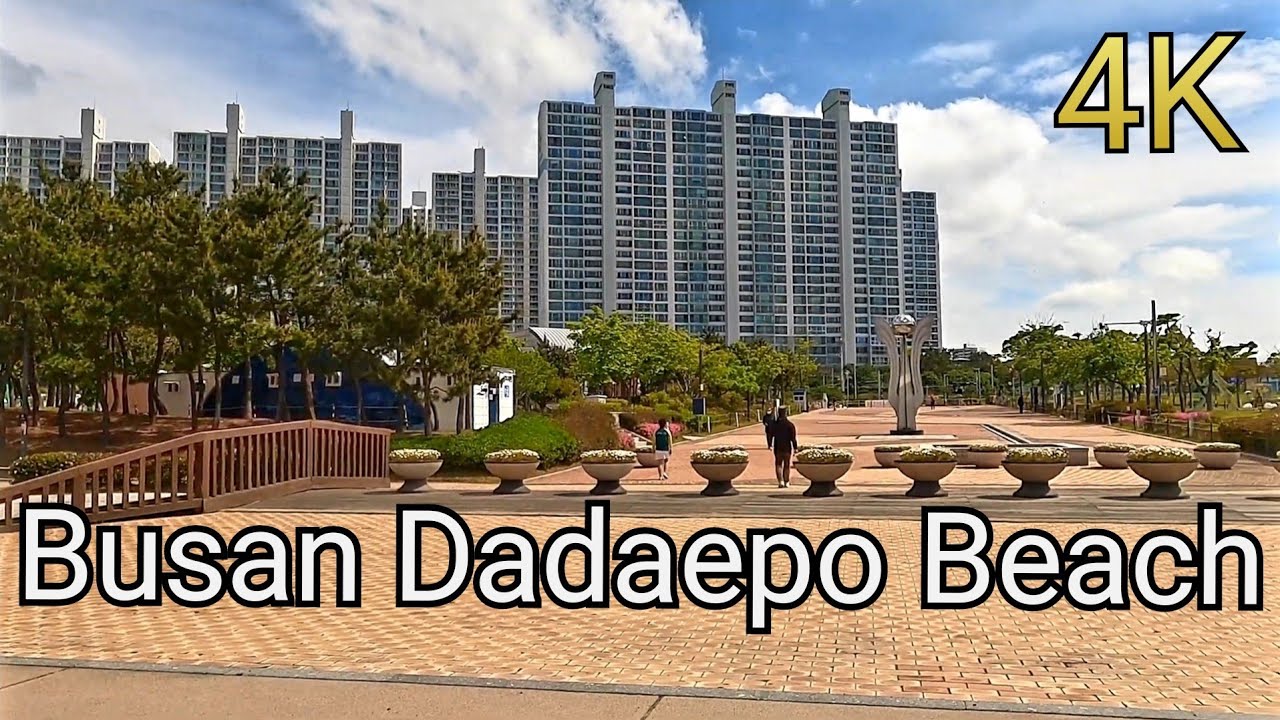 4K korea Dadaepo Beach Busan 4k walk video