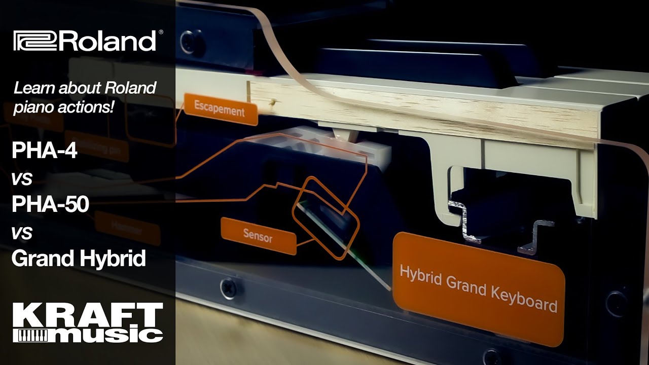 Learn about Roland digital piano key actions! 🎹 PHA-4 vs PHA-50 vs Hybrid Grand