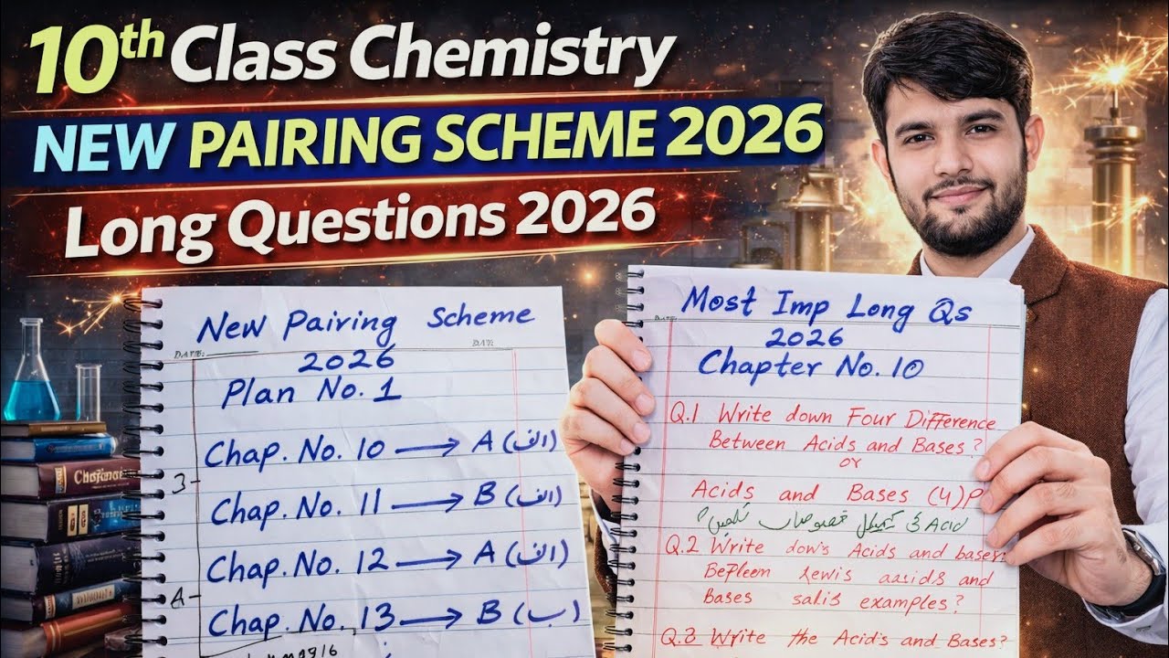 10th Class Chemistry Pairing Scheme 2026 | 10Th Chemistry New Pairing Scheme 2026 