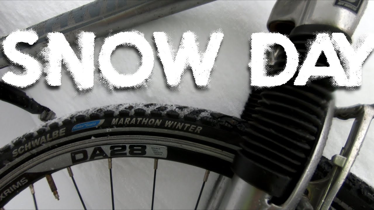 Testing Schwalbe Winter Marathons in a snow storm