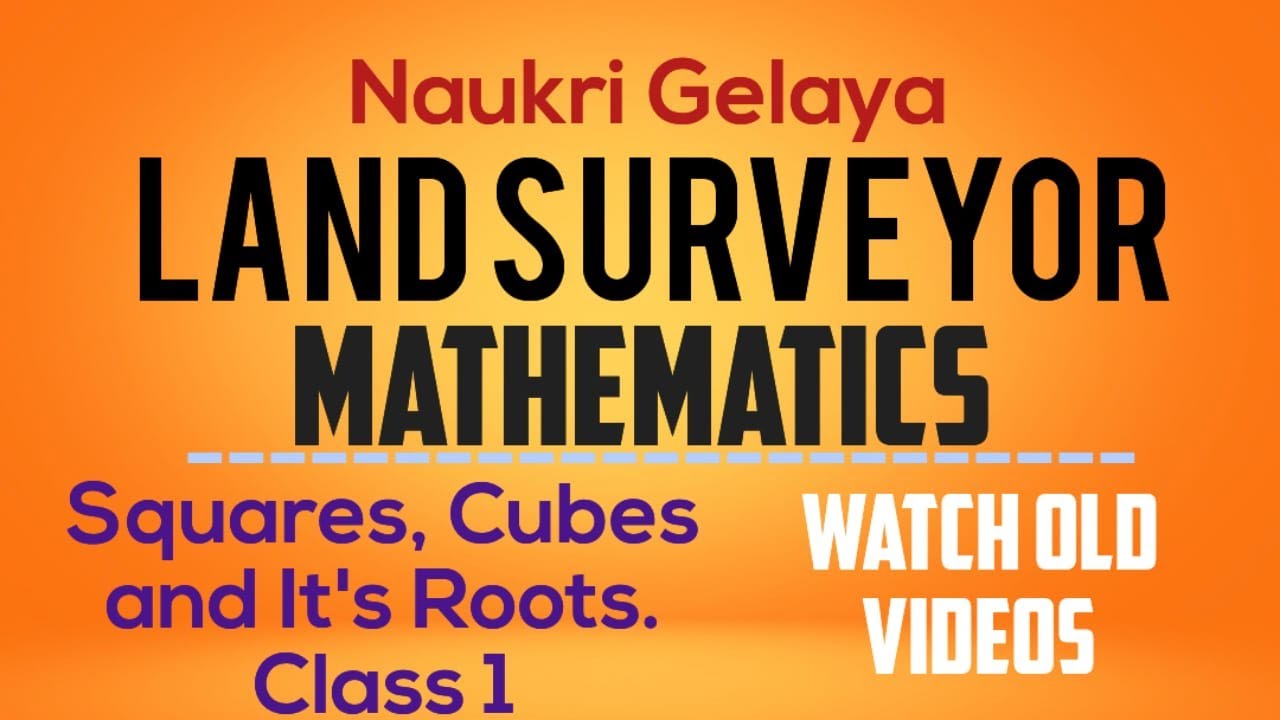 LAND SURVEYOR Free Classes - Mathematics Class 01