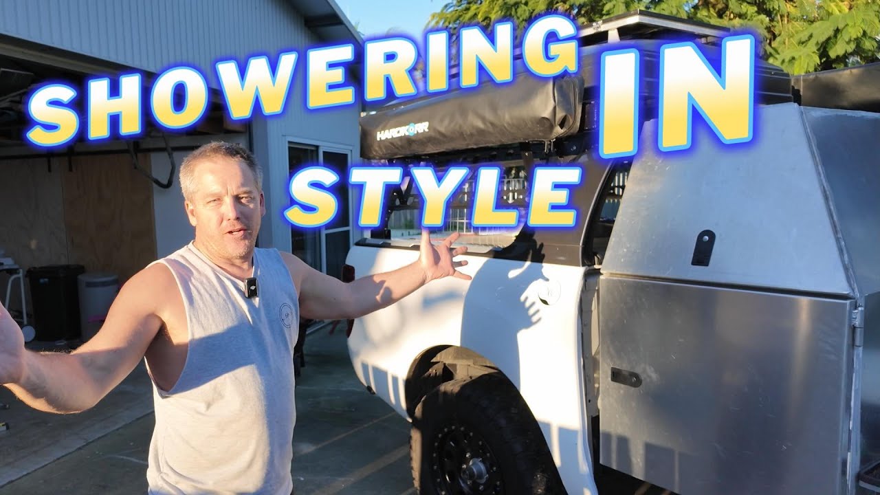HARDKORR CAMPING Shower Tent! DIY Swing Out Shower!!