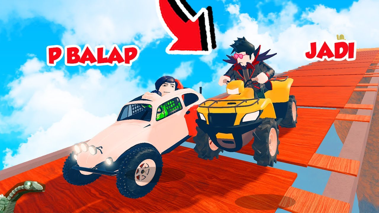 KITA BALAPAN NAIK ATV DI JALUR KEMATIAN DI ROBLOX!!!