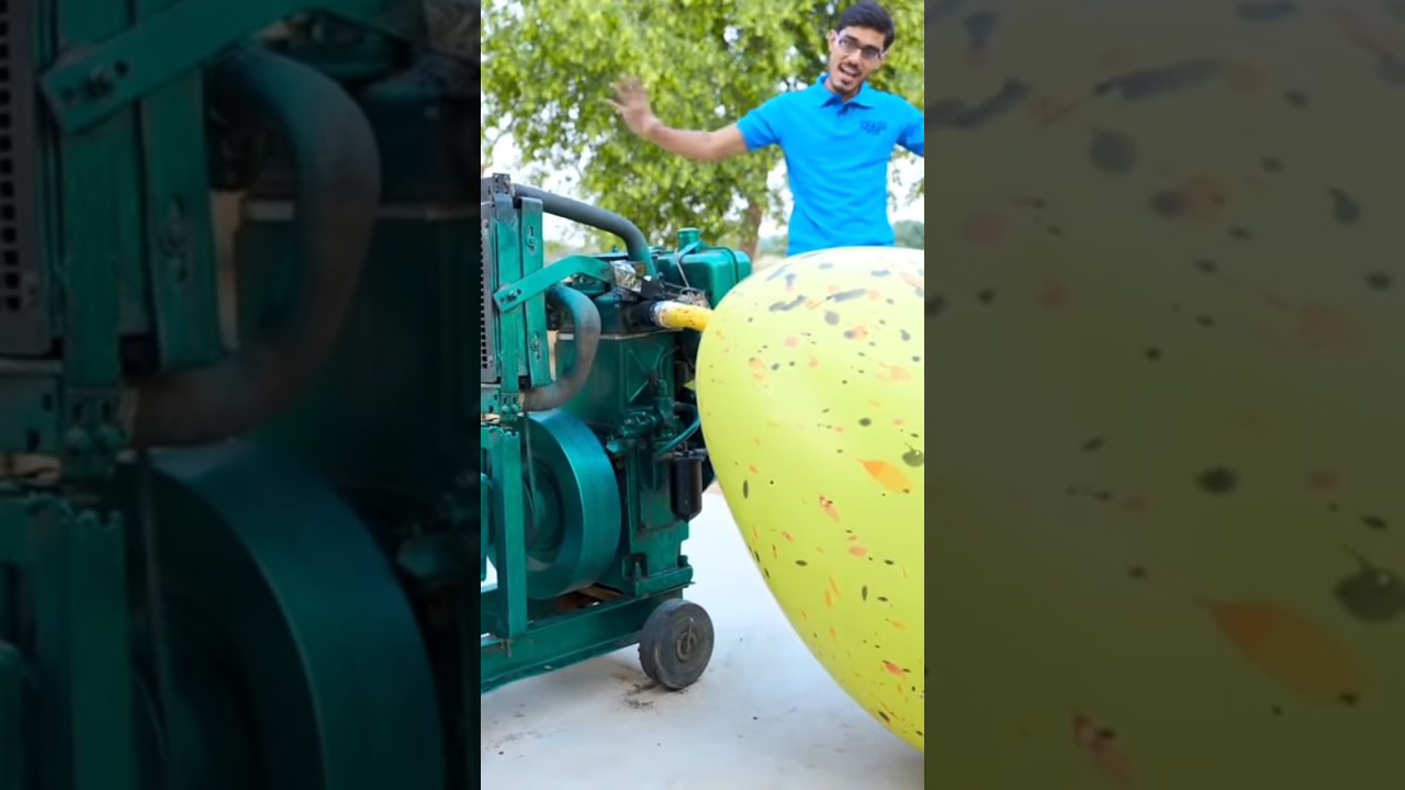MONSTER BALLOON VS DIESEL ENGINE I 💥😱💥😱💥 #trending #foryou #shorts #youtubeshorts #trending #viral