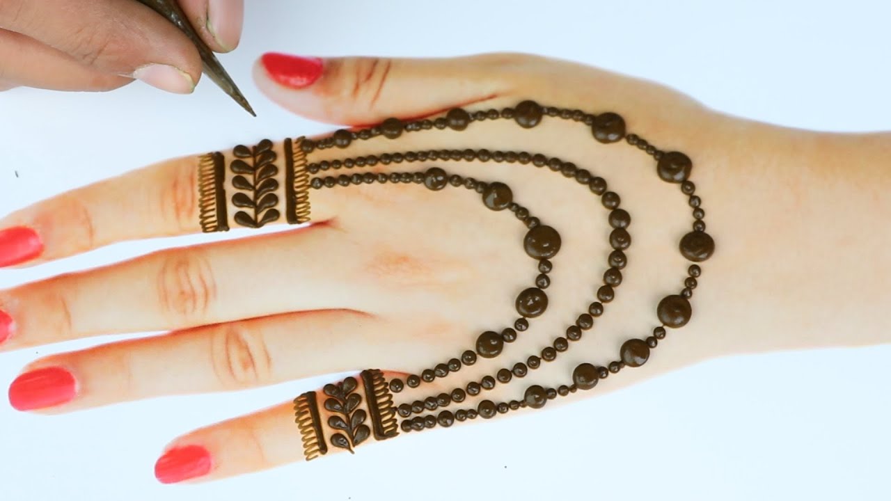 Backhand Jwellery mehndi designs - 2021 New Mehndi design for hands - Just mehndi designs