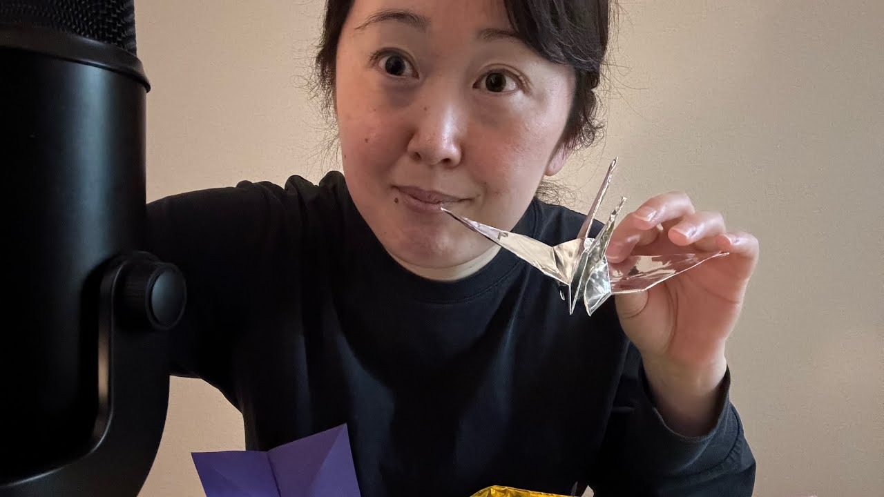 おりがみ雑談45分🧡ASMR/whispering🧡ORIGAMI45min.🧡