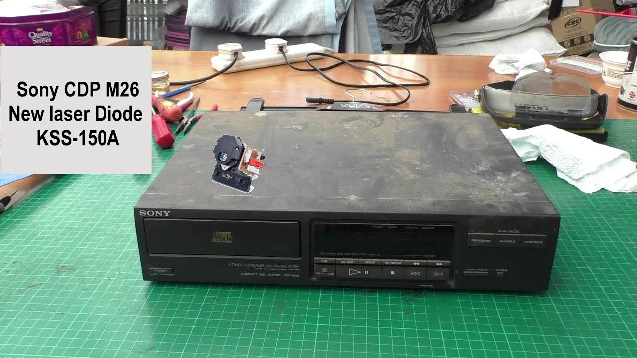 Sony CDP-M26  NO-DISC Error,  laser diode replacement  KSS-150A and fault find.