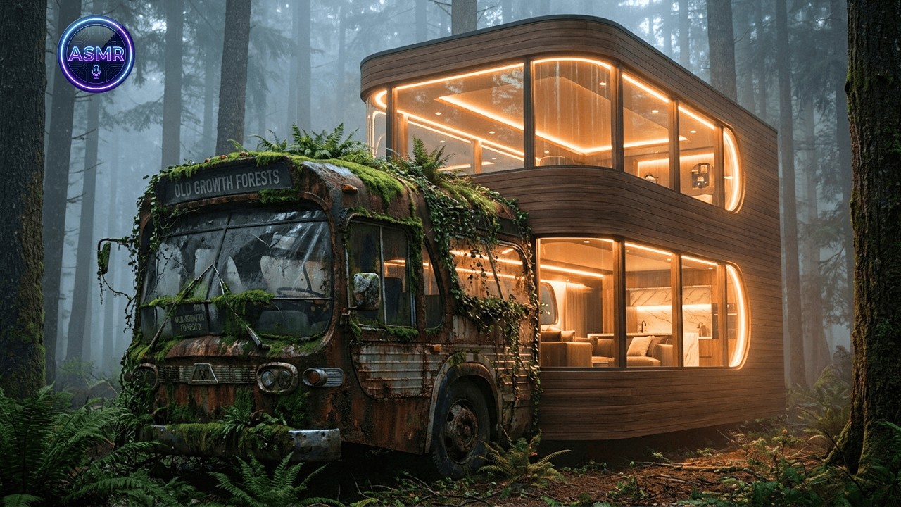 Restoring a 50 Year Old Abandoned Bus into a 2 Story Luxury Motorhome ASMR